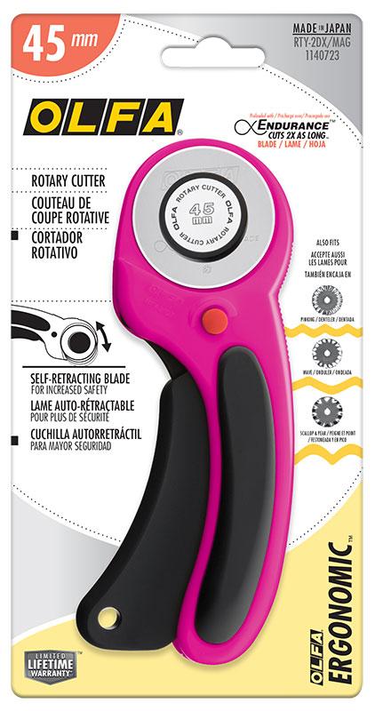 45 mm Ergonomic Rotary Cutter - Magenta