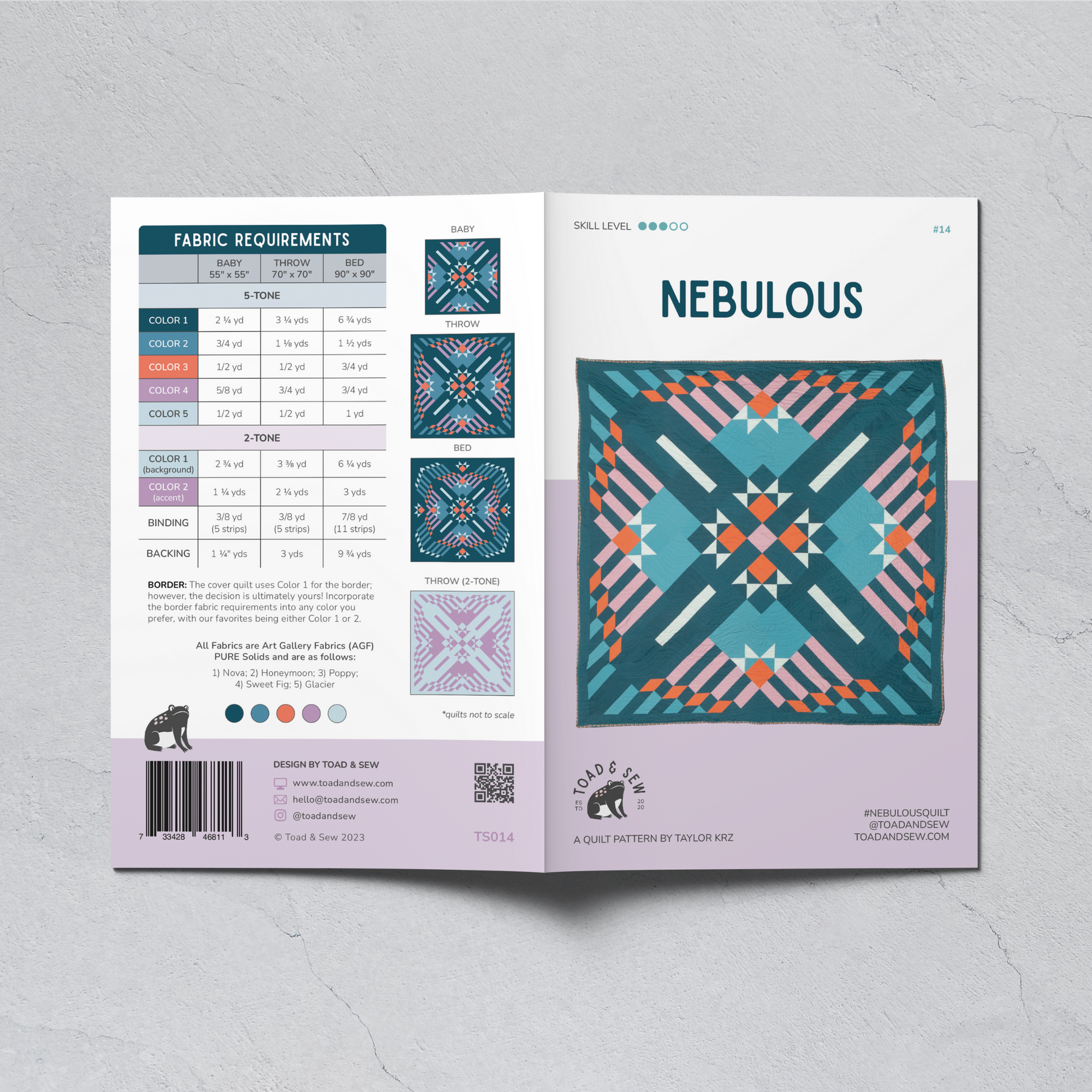 Nebulous Quilt Printed Pattern