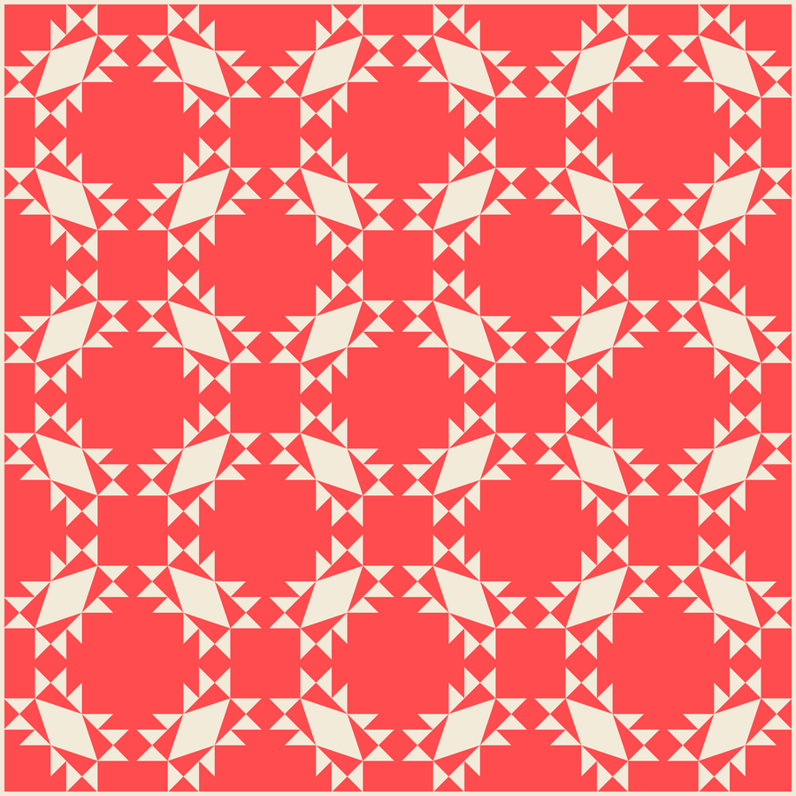 Folkwell Quilt - Red & White