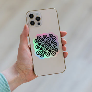 Cascade Bloom Holographic Sticker